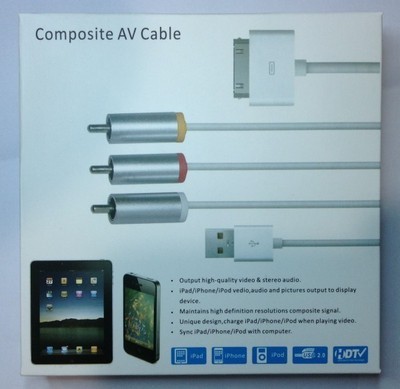 【果ipad2/3 iPhone4s連接電視線/av線 av視頻線 工廠優(yōu)勢(shì)產(chǎn)品廠家】?jī)r(jià)格,廠家,圖片,蘋果數(shù)碼配件,深圳市芯通電子-